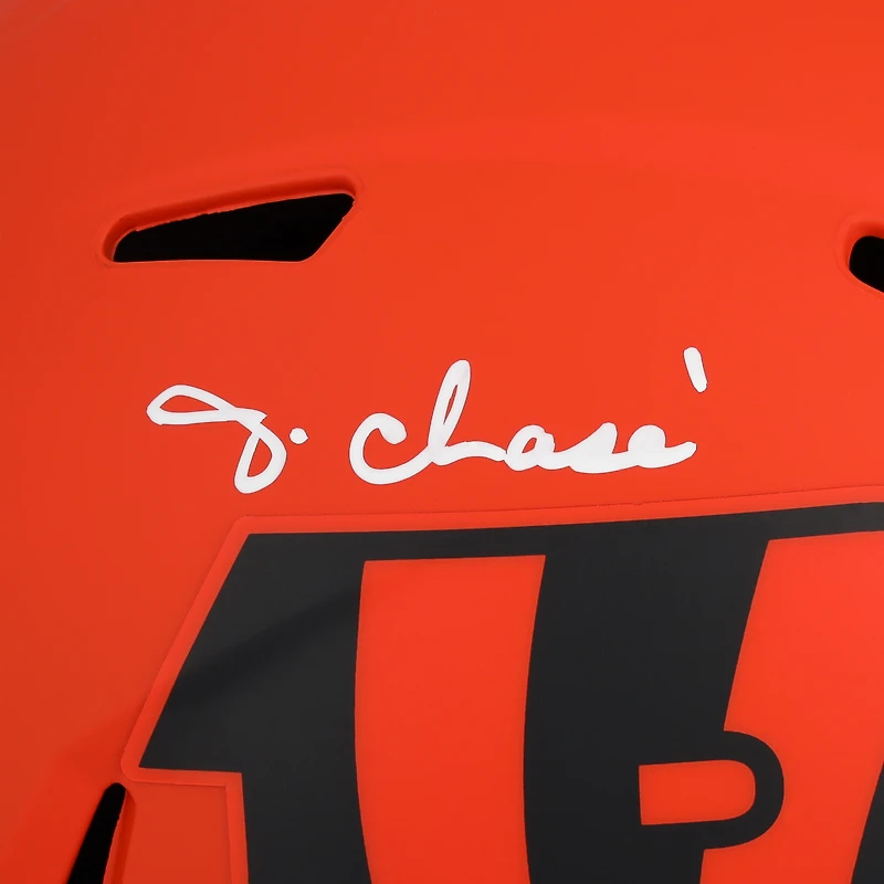 Ja'Marr Chase Cincinnati Bengals Autographed Riddell Rave Speed Replica Helmet