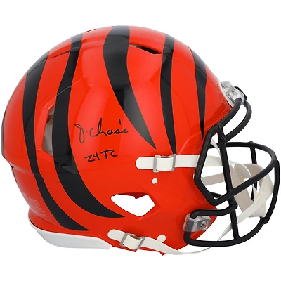Ja'Marr Chase Cincinnati Bengals Autographed Riddell Speed Authentic Helmet with "24 TC" Inscription