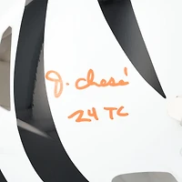 Casque Riddell Speed ​​Authentic autographié par Ja'Marr Chase, joueur des Bengals de Cincinnati, avec inscription « 24 Triple Crown ».