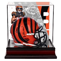 Casque Riddell Speed ​​Mini autographié par Ja'Marr Chase Cincinnati Bengals avec étui pour mini casque de luxe