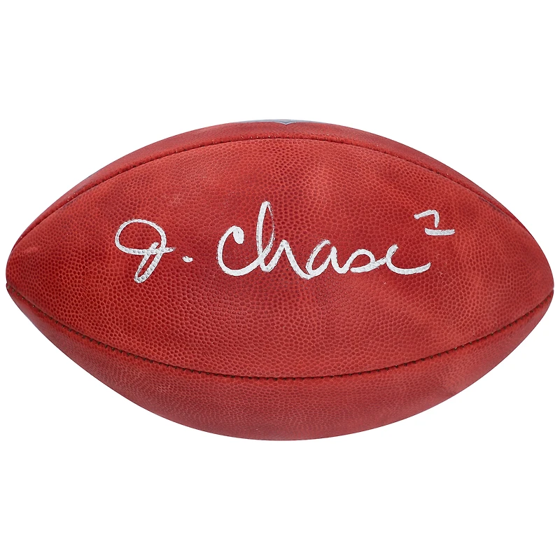 Ballon de football professionnel en couleur signé Wilson Duke par Ja'Marr Chase des Bengals de Cincinnati