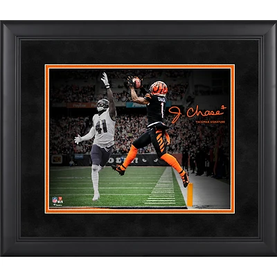 Ja'Marr Chase Cincinnati Bengals Facsimile Signature Framed 11" x 14" Spotlight Photograph