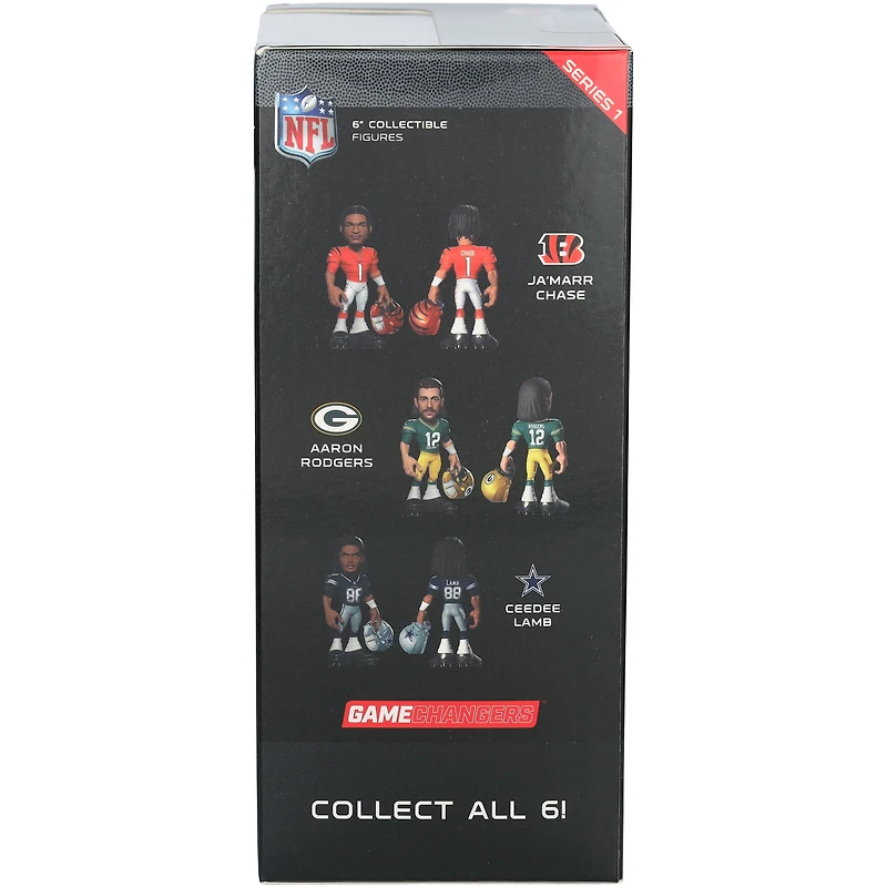 Figurine en vinyle rare de 15 cm, couleur unie, de la série 1 des Cincinnati Bengals, de Ja'Marr Chase.