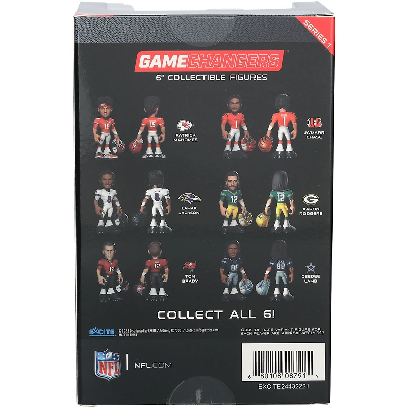 Figurine en vinyle rare de 15 cm, couleur unie, de la série 1 des Cincinnati Bengals, de Ja'Marr Chase.