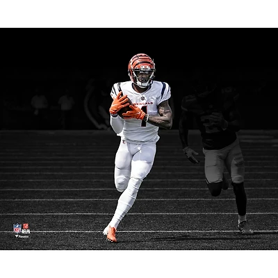 Ja'Marr Chase Cincinnati Bengals Unsigned First Career Touchdown Photograph