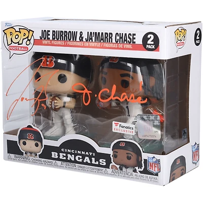 Joe Burrow & Ja'Marr Chase Cincinnati Bengals Autographed Two-Pack Funko POP! Vinyl Figure Set - Fanatics Exclusive