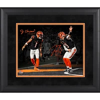 Photographie encadrée de Joe Burrow et Ja'Marr Chase, Cincinnati Bengals, signature fac-similé, 11" x 14"