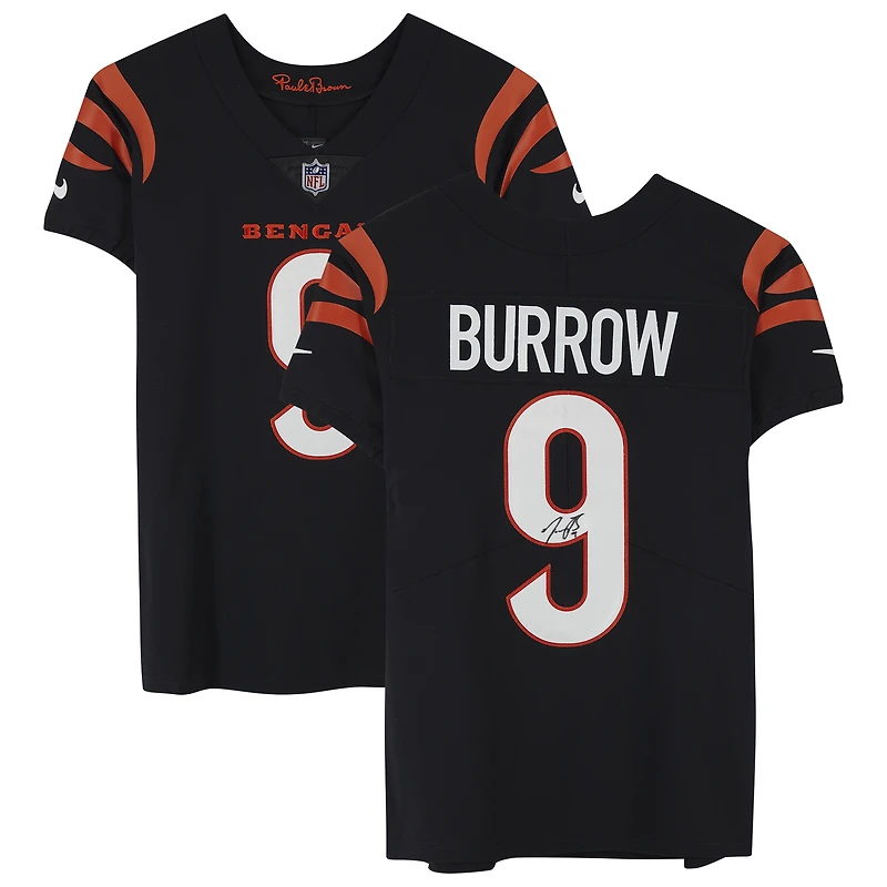 Maillot Nike Elite autographié par Joe Burrow Black des Bengals de Cincinnati