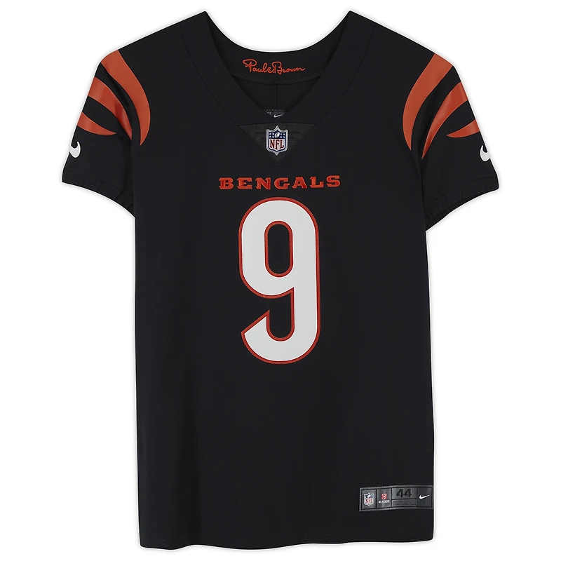 Maillot Nike Elite autographié par Joe Burrow Black des Bengals de Cincinnati