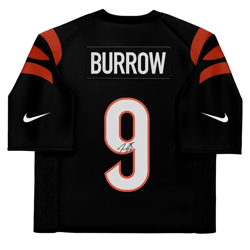 Maillot Nike Elite autographié par Joe Burrow Black des Bengals de Cincinnati