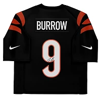 Maillot Nike Elite autographié par Joe Burrow Black des Bengals de Cincinnati