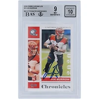 Joe Burrow Cincinnati Bengals Autographed 2020 Panini Chronicles #19 Beckett Fanatics Witnessed Authenticated 9/10 Rookie Card - 9.5,9,9,9 Subgrades