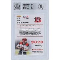 Carte de recrue 9/10 authentifiée 2020 Panini Chronicles #19 Beckett Fanatics Witnessed avec inscription « Who Dey » - Sous-grades 9.5,9,9,9.5