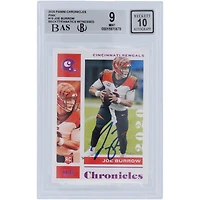 Carte de recrue 9/10 authentifiée 2020 Panini Chronicles Pink #19 Beckett Fanatics autographiée par Joe Burrow Cincinnati Bengals - Sous-grades 9,9.5,9,9
