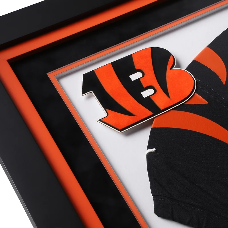Maillot Nike Elite noir encadré de luxe autographié par Joe Burrow des Bengals de Cincinnati