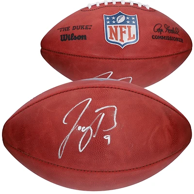 Ballon de football autographié par Joe Burrow pour le match Duke des Bengals de Cincinnati