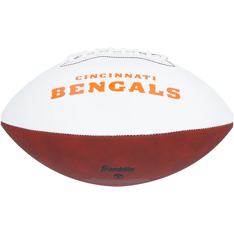 Joe Burrow Cincinnati Bengals Autographed Franklin White Panel Football with "Who Dey" Inscription