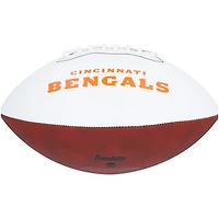 Joe Burrow Cincinnati Bengals Autographed Franklin White Panel Football with "Who Dey" Inscription