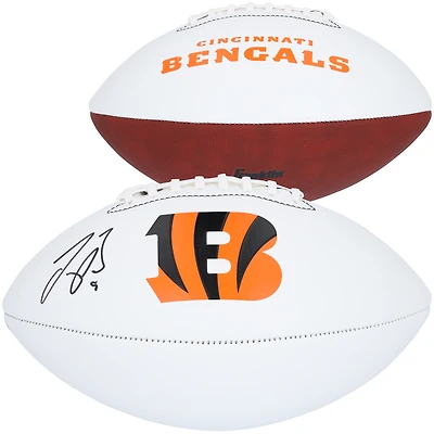 Ballon de football Franklin White Panel autographié par Joe Burrow des Bengals de Cincinnati