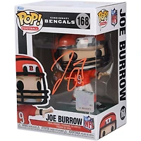 Figurine Funko Pop! n° 168 de Joe Burrow, joueur des Bengals de Cincinnati, dédicacée