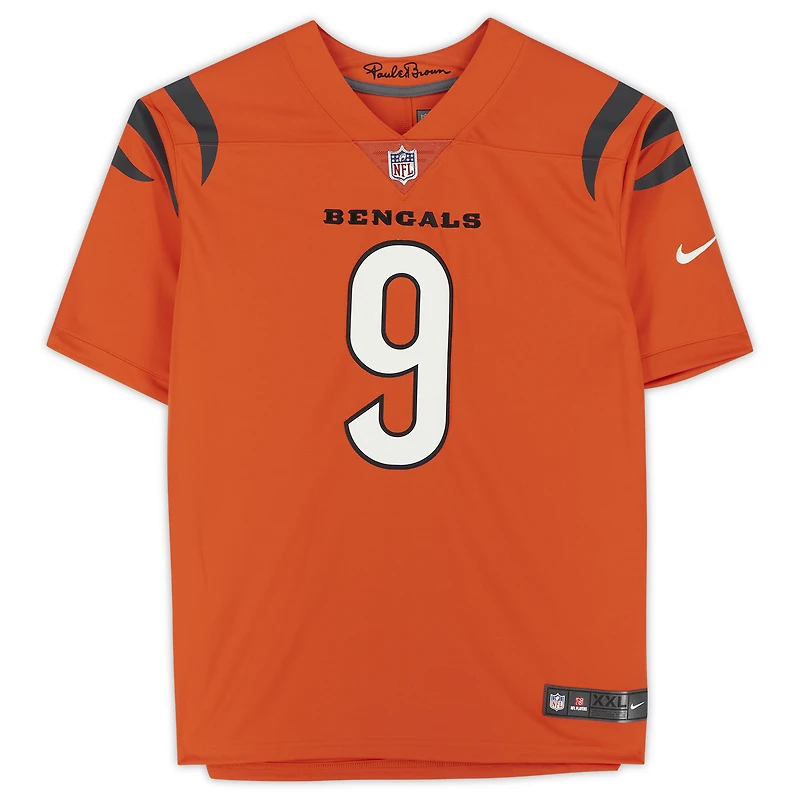 Joe Burrow Cincinnati Bengals Autographed Nike Orange Alternate Vapor Limited Jersey