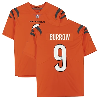 Joe Burrow Cincinnati Bengals Autographed Nike Orange Alternate Vapor Limited Jersey
