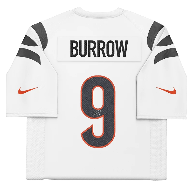 Maillot Nike Vapor Limited blanc dédicacé par Joe Burrow des Bengals de Cincinnati