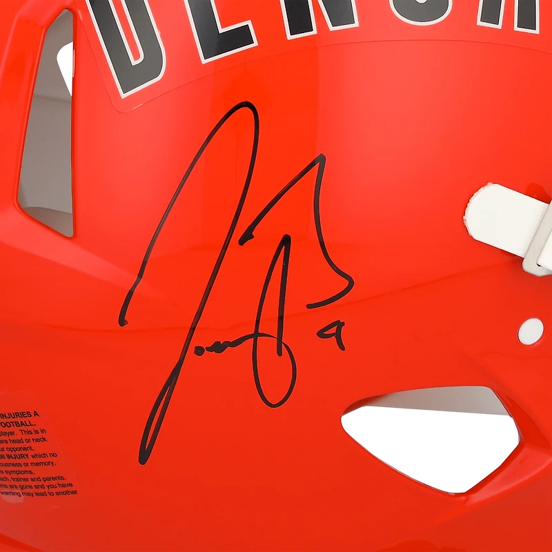 Casque authentique Riddell 1968-79 Throwback Speed autographié par Joe Burrow des Bengals de Cincinnati