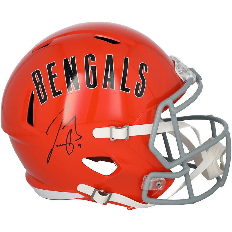 Joe Burrow Cincinnati Bengals Autographed Riddell 1968-79 Throwback Speed Replica Helmet