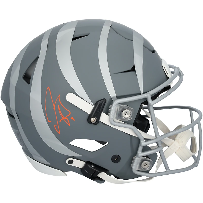 Casque Riddell Slate Speed Flex authentique autographié par Joe Burrow des Bengals de Cincinnati