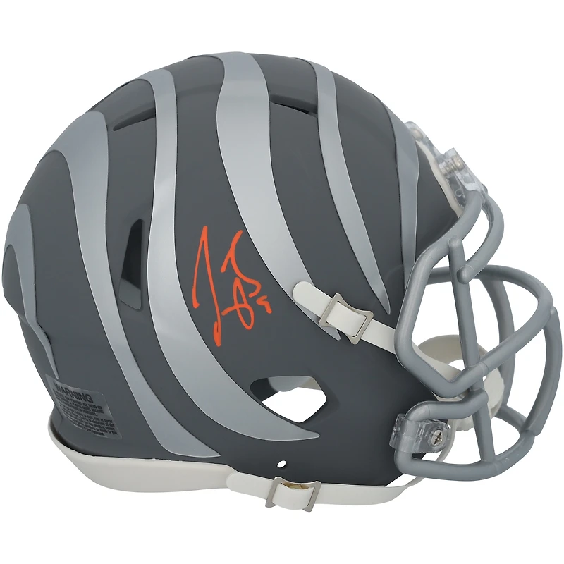 Casque Riddell Slate Speed Mini autographié par Joe Burrow des Bengals de Cincinnati
