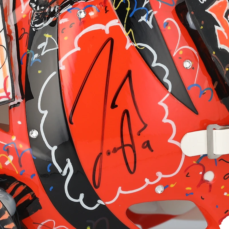 Joe Burrow Cincinnati Bengals Autographed Riddell Speed Authentic Helmet - Art by Charles Fazzino - HH98507179
