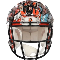 Casque Riddell Speed authentique dédicacé par Joe Burrow des Bengals de Cincinnati – Illustration de Charles Fazzino – HH98507179