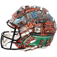 Casque Riddell Speed authentique dédicacé par Joe Burrow des Bengals de Cincinnati – Illustration de Charles Fazzino – HH98507179