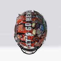 Joe Burrow Cincinnati Bengals Autographed Riddell Speed Flex Authentic Helmet - Art by Charles Fazzino - NF70444337