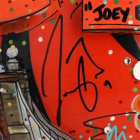 Joe Burrow Cincinnati Bengals Autographed Riddell Speed Flex Authentic Helmet - Art by Charles Fazzino - NF70444337