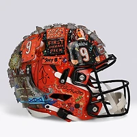 Joe Burrow Cincinnati Bengals Autographed Riddell Speed Flex Authentic Helmet - Art by Charles Fazzino - NF70444337