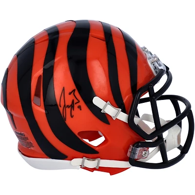 Casque Riddell Speed ​​Mini autographié par Joe Burrow des Bengals de Cincinnati