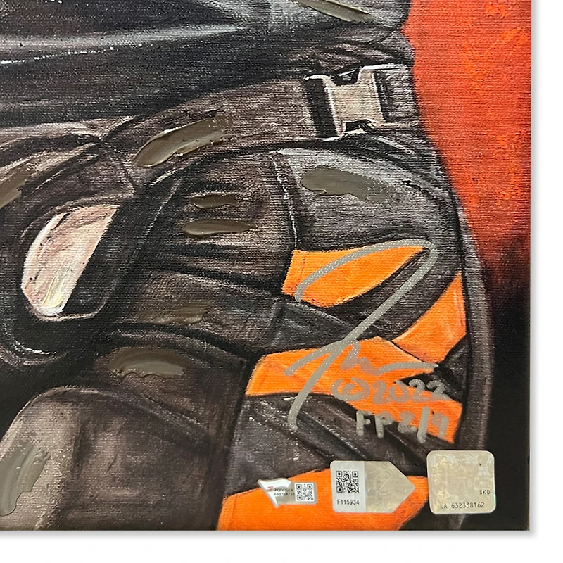 Impression giclée sur toile étirée autographiée de 24" x 36" de Joe Burrow Cincinnati Bengals avec inscription "#1 Pick" - Art de Justyn Farano - Édition limitée à 9