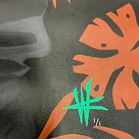 Impression giclée sur toile étirée autographiée de 30" x 40" de Joe Burrow Cincinnati Bengals - Art par Cortney Wall - #1 de l'édition limitée 1 - Noir et jungle