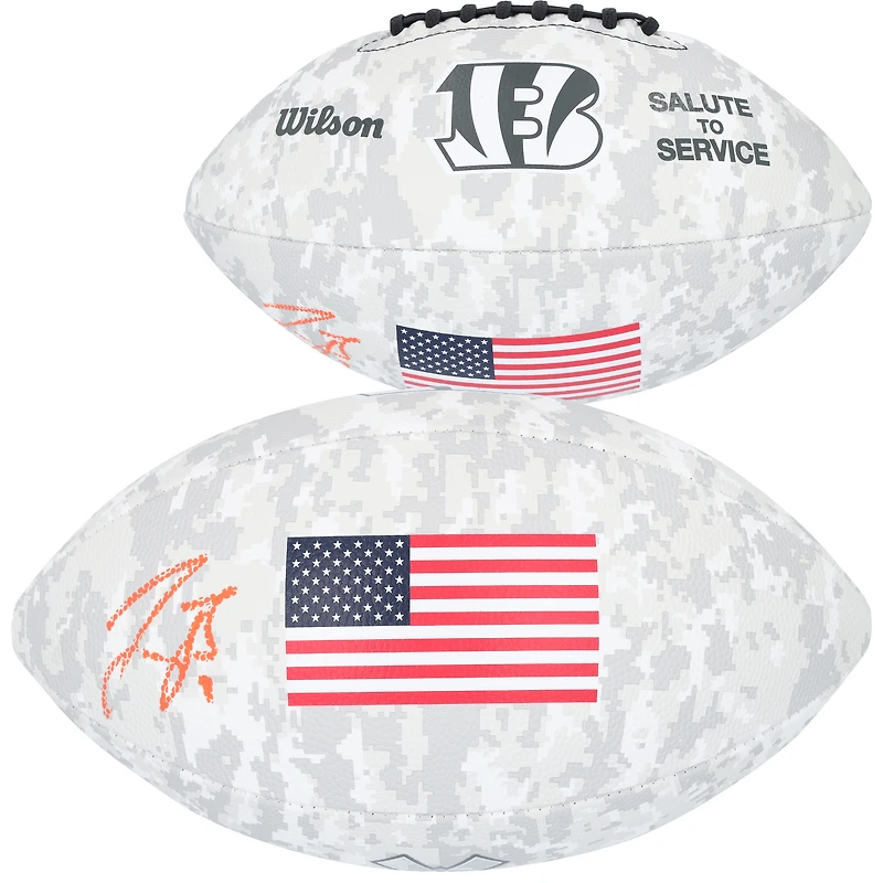 Ballon de football Wilson 2024 autographié par Joe Burrow des Bengals de Cincinnati