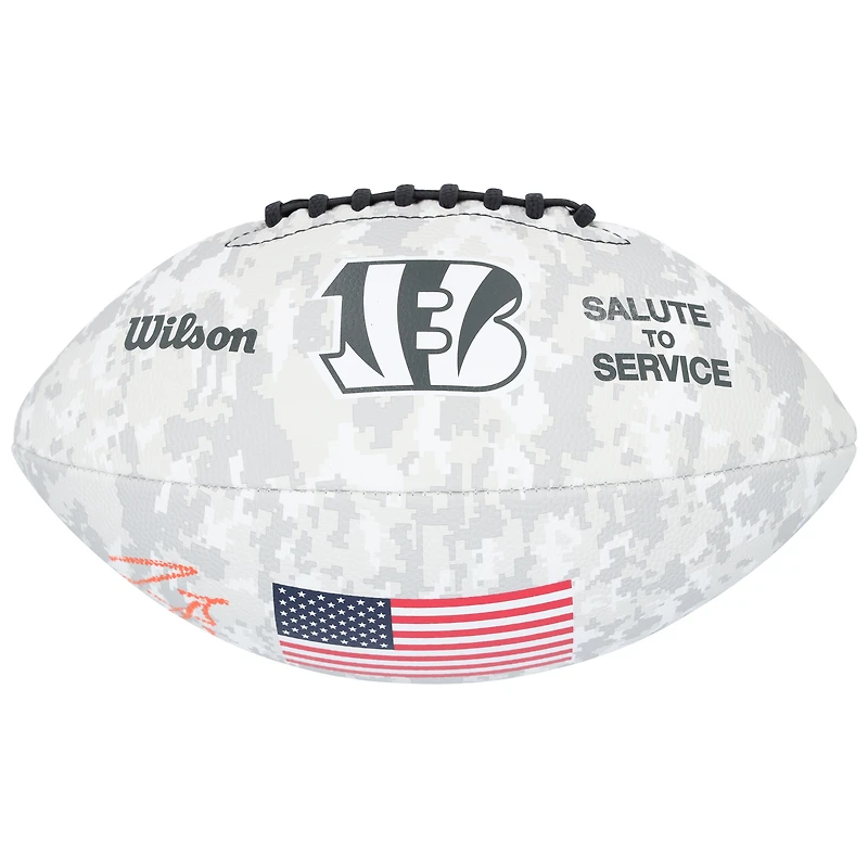 Ballon de football Wilson 2024 autographié par Joe Burrow des Bengals de Cincinnati