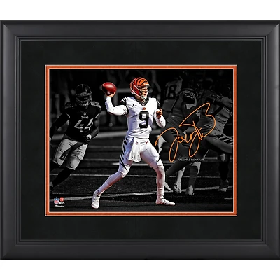 Joe Burrow Cincinnati Bengals Framed 11" x 14" Spotlight Photograph - Facsimile Signature