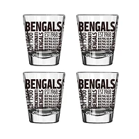 Logo Brands Cincinnati Bengals 4-Pack 2oz. Shot Glass Set