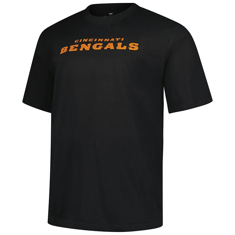 T-shirt noir Fanatics pour hommes, grand et grand, numéro un, papa, Bengals de Cincinnati