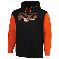 Sweat à capuche noir Fanatics Cincinnati Bengals Big & Tall Outline pour hommes