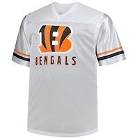 Maillot à col en V blanc Fanatics Joe Burrow pour homme des Bengals de Cincinnati, grande taille