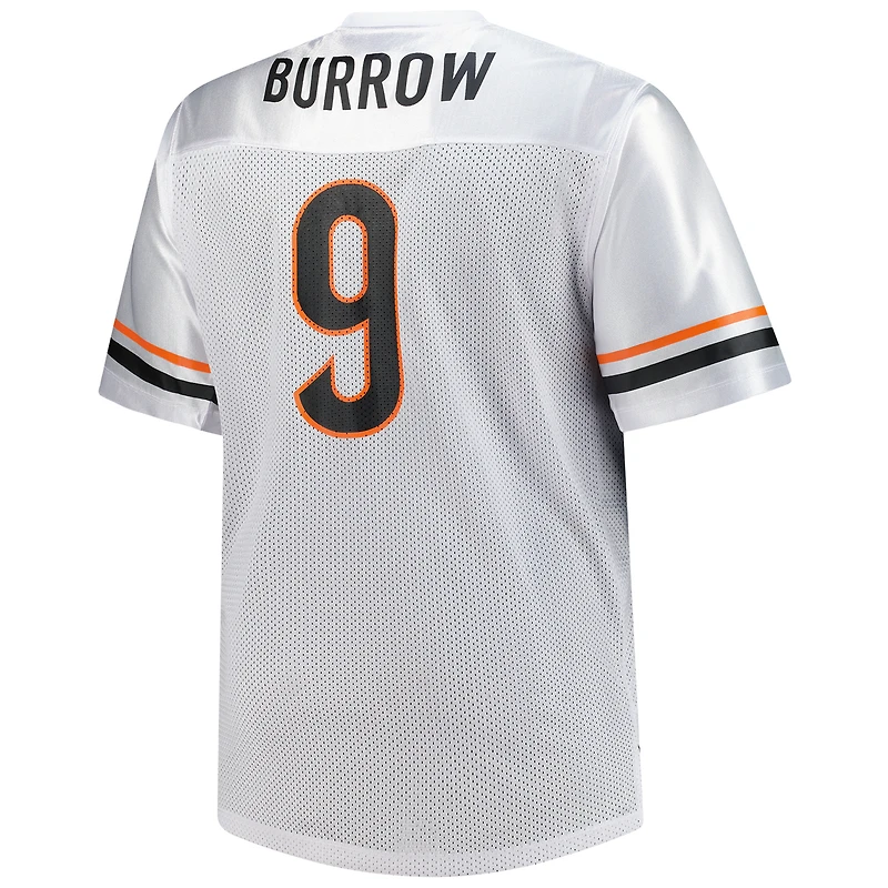 Men's Fanatics Joe Burrow White Cincinnati Bengals Big & Tall V-Neck Fashion Jersey