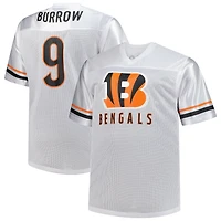 Maillot à col en V blanc Fanatics Joe Burrow pour homme des Bengals de Cincinnati, grande taille