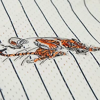 Men's Mitchell & Ness  Cream Cincinnati Bengals Final Seconds Vintage Logo Mesh Button-Up Shirt